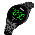 SKMEI 1579 LED hand watches for male 30atm stainless steel watch bracelet